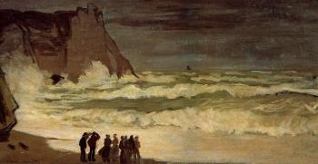 Claude Oscar Monet : Rough Sea at Etretat II